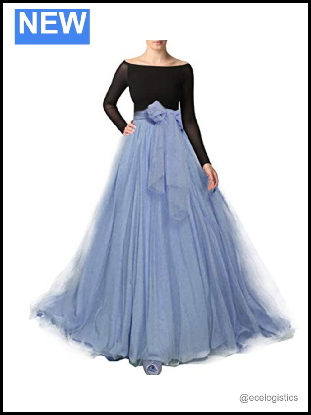 Women's A-Line Tulle Maxi Skirt High Waisted Floor Length Tutu for Wedding Party